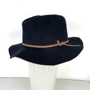 NEW Brixton Valley Fedora Hat Black Felt Wool One Size